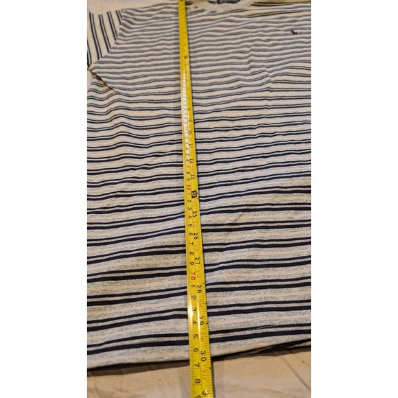 NEW Vintage Stock Polo Ralph Lauren Men's Gray & Black Striped Crew T-Shirt XL - Picture 7 of 7